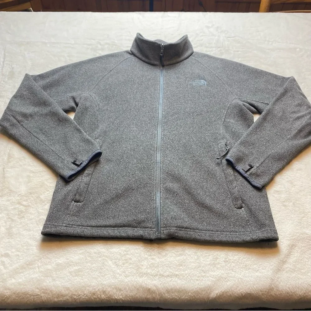 The North Face Gray Fleece Jacket Size Medium